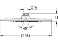 Уценка! Верхний душ Grohe Rainshower F-Series 10" 27271000 квадрат, 254х254мм, 1 режим струи, хром - уценка. — изображение 4