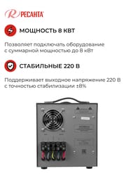 РЕСАНТА ACH-8000/1-Ц Стабилизатор напряжения однофазный 8 кВт — изображение 4