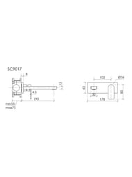 ��������� SANCOS Studio SC9017BG  ��� ��������, � ���������� ������, ������������� ������, PVD