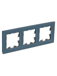 Рамка Systeme Electric ATLASDESIGN 3 поста, стекло, грифель ATN360703