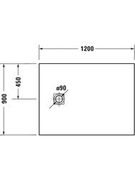 ������� ������ Duravit Sustano 1200�900��, ����� ������� 720277740000000