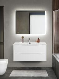 Тумба под раковину BelBagno MARINO 996x390x500 Bianco Opaco MARINO-CER-MINI-1000-2C-SO-BO-P — изображение 8