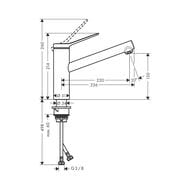 ��������� Hansgrohe Zesis M33 1jet ��� ����� 150�� Eco ������������, ���� 74811000