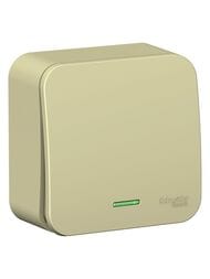 Выключатель Systeme Electric BLANCA откр.уст. 1-клавишный cх.1 с подсв. 10А 250B бежевый BLNVA101117