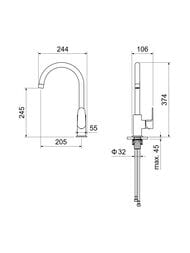 ��������� ��� ����� Aquatek ������ AQ1282BG �������������, ���������� ����� 245��, ������ ����