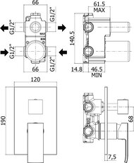 ��������� ��� ���� Paffoni Elle EL018CR/M ������������, � ���������� ������, ����
