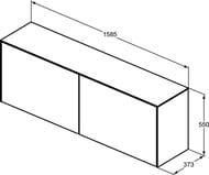 ����� ��� �������� Ideal Standard CONCA (1585x373x550) 4 �����, ������ ����, �� ����������� T4331Y5