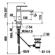 ��������� ��� �������� LAUFEN New Classic 3.1185.1.004.121.1 ����� 130 ��, � ������ ��������, ����
