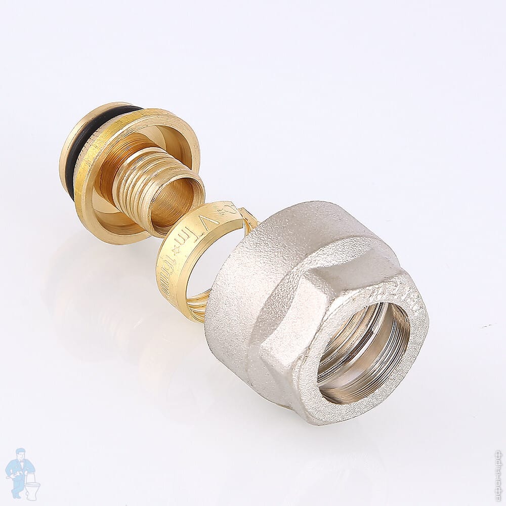 Фитинг под обжим евроконус для присоед к коллектору пл. трубы VALTEC 16 ...