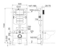 ����������� �eramicanova Envision 500�1140 � ������� ����� Round,�����������, ������ ������� CN1001B
