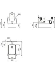 ���� ��������� Ideal Standard BLEND CUBE 360x540x250 �� ������� ����������, ����� ������� T3687V1