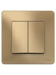 Выключатель Systeme Electric BLANCA скрытой установки 2-клавишный cх.5, 10A, 250B, титан BLNVS010504
