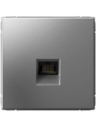 Розетка Systeme Electric ARTGALLERY компьютерная RJ45, кат. 5е, механизм, сталь, GAL000983