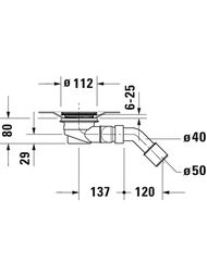 ����� ��� �������� ������� Duravit  791290000000000  ������� 90��