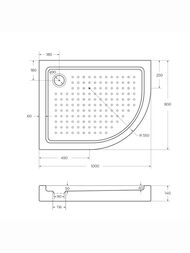 ������� ��������� ������ CEZARES (1000�800�150) ������������� TRAY-A-RH-100/80-550-15-W-L