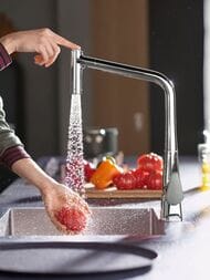 Мойка из нержавеющей стали Hansgrohe S71 43426800 (500х450) под столешницу, сталь — изображение 3