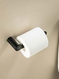 Держатель для туалетной бумаги Aquatek Лира AQ4408MB подвесной, без крышки, цвет: черный матовый