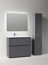 Тумба под раковину Sancos Folk Floor FL100FLGS 995х445х850 напольная, левая, 2 ящика, Grey soft