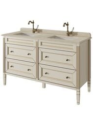 Тумба под раковину Caprigo Альбион Промо 140 bianco antico 1370х905х525 двойная, 4 ящика 33324-В002