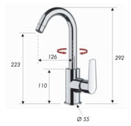 Смеситель для кухни Remer Vanity V72C, хром