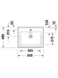���������� DURAVIT D-Neo 600�480 �� � ���������, ����� 2367600000