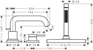 ��������� Hansgrohe Tecturis S �� ���� �����, �� 3 ���������, ����������� ������ 73447140