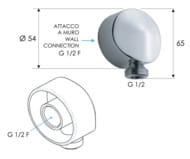Шланговое подключение Remer 1/2" гш, круглый, черный матовый 309LNO — миниатюра 2