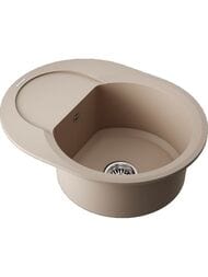 Мойка Omoikiri SAKAIME 60E-SA (600х470х220) врезная, тетогранит, бежевая 4993122