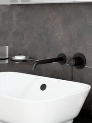Встраиваемый смеситель для раковины VitrA Minimax Round A4354936EXP однорычажный матовый черный латунь