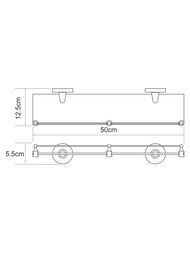 Полка стеклянная WasserKRAFT RHEIN NEW с бортиком K-6244