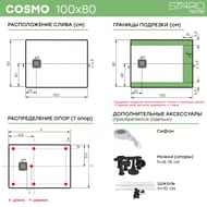 ������� ������ Starohome COSMO 100�80 GREY MATT, 47112141