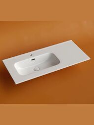 Раковина накладная Ceramicanova Element 1010х465х170 чаша слева,1 отв. под смеситель,белый CN7003L