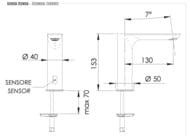 Кран сенсорный для раковины Remer Sensor SE17I, хром — миниатюра 2