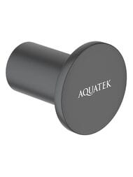 Крючок для ванной Aquatek Лира AQ4401MB одинарный, цвет: черный матовый