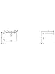 Тумба под раковину Duravit XSquare 984х397х460 подвесная, 1 ящик, белый глянец XS406302222 — изображение 2