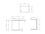 Столик для ванной комнаты ABBER Stein (520х280х460) AS1636  напольный, белый матовый