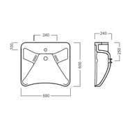 �������� ������������ Hatria Autonomy Y0BV01 680�600�240 ���������, ��� ��������, ����: �����