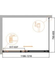 ������� ������ CEZARES DUET SOFT-M-AH-1-120/80-C-Cr (1186-1216x790-805)x1950 ������ �����/����