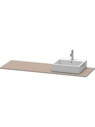Столешница Duravit XSquare 1600х550х16 1 вырез справа, базальт матовый XS060HR4343