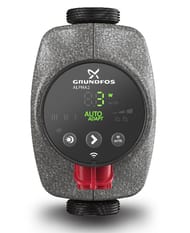 Насос циркуляционный GRUNDFOS New ALPHA2 25-40 N 180, с гайками, нерж.сталь, 99411365
