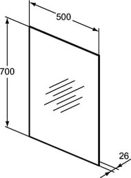 ������� Ideal Standard MIRROR&LIGHT (500�700) � 4-��������� ����������, �������� T3259BH