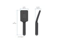 Ручной душ Aquatek Лира, 3 режима AQ2005MB черный мат — миниатюра 3