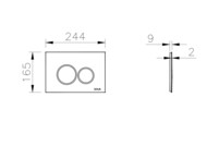 ������� ����� ������� VITRA Origin 244�165�9 �������, ������� ������, ����� 740-2400