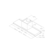 ������� ELICA Lever IX/A/86 LED, 860�310 ��, 1100 �3/�, 255 ��, ����. ����� PRF0160152