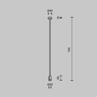 ��������� ���������� Long 700�� � ������ ������� Maytoni Flarity (�������) TRA159C-B1-PT �������, IP20
