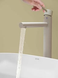 Смеситель Vitra Origin для умывальника высокий, никель шлифованный A4255834