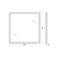 ������� BelBagno (800x30x800) � ���������� � ��������� ������������ SPC-MAR-800-800-LED-TCH