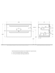 Тумба под умывальник Cezares ЕСО (1000х457х500) без ручек,Bianco Opaco ECO-CER-N-1000-2C-SO-BO