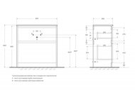 ����� ��� �������� BelBagno KRAFT 39 (805�390�840) ���������, Bianco Opaco KRAFT39-800/390-2C-PIA-BO