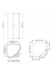 ������� ������ WasserKRAFT Wiese 900x900x2000 ������ ����������/������� ������ 84P11